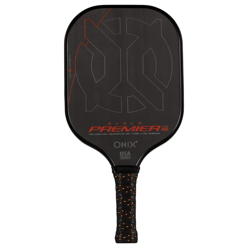 Onix Evoke Premier Pro Raw Carbon Fiber Pickleball Paddle - Black