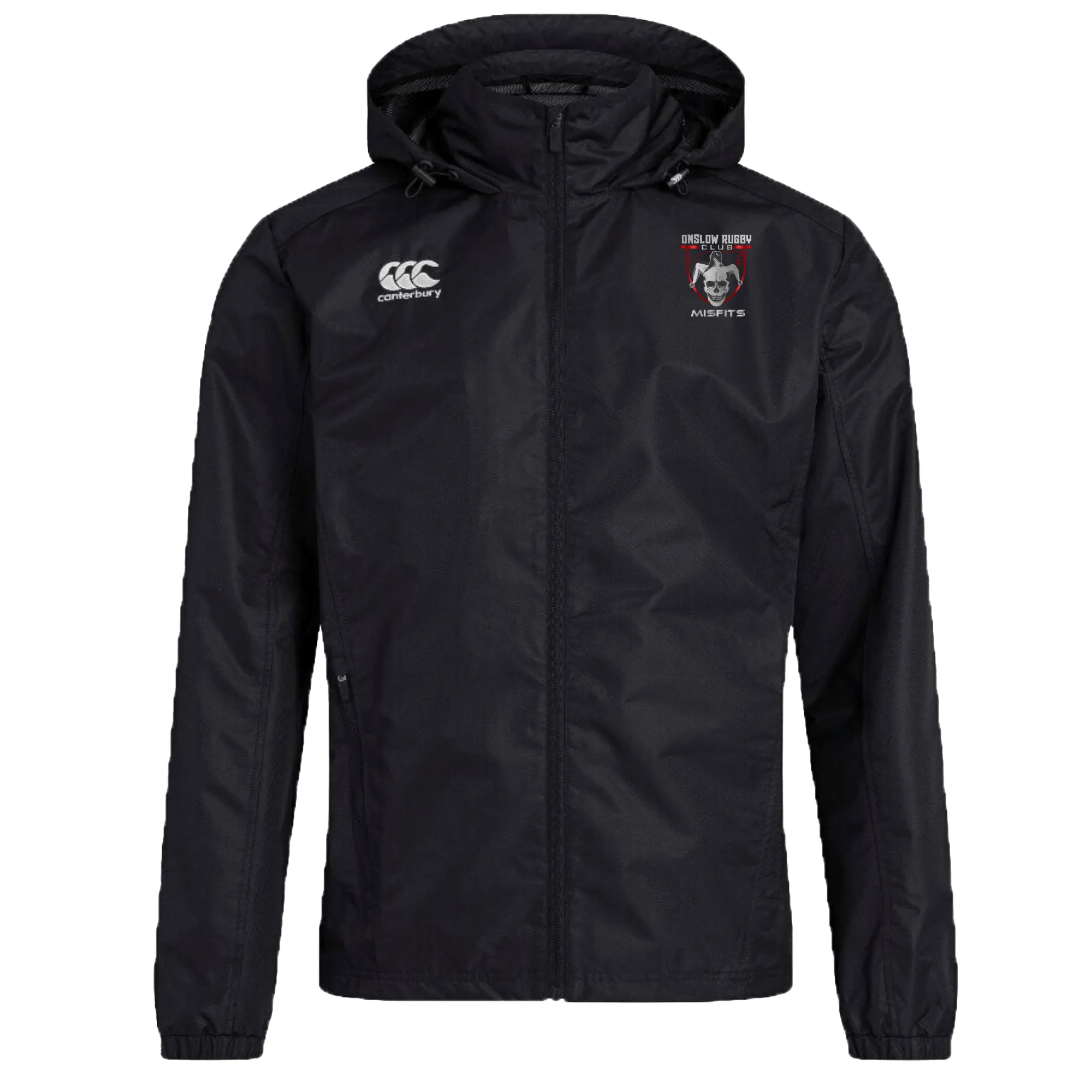 Onslow Rugby Misfits Club Vaposhield Full Zip Rain Jacket by Canterbury