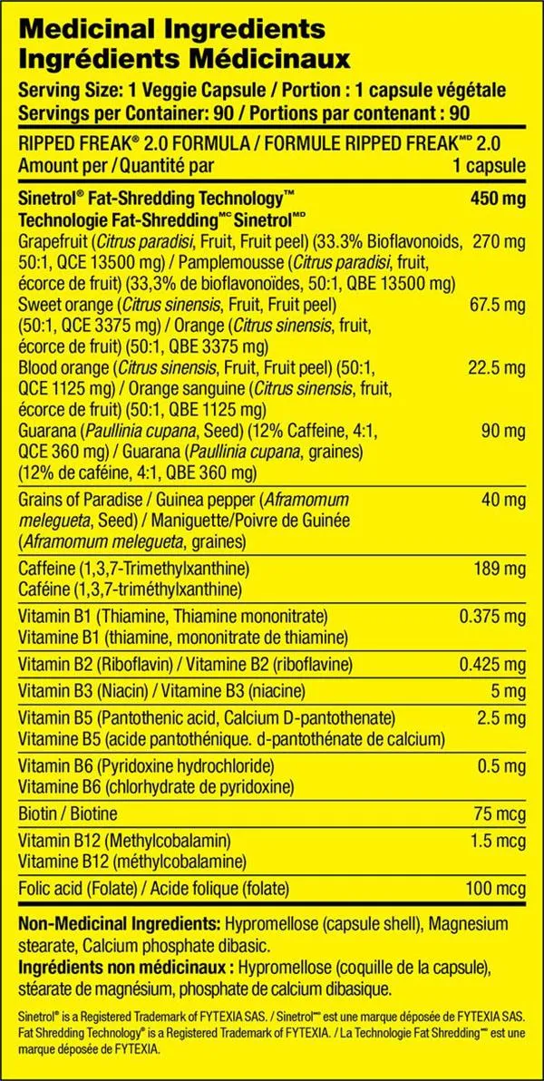 PharmaFreak Ripped Freak 2.0, 60 Capsules