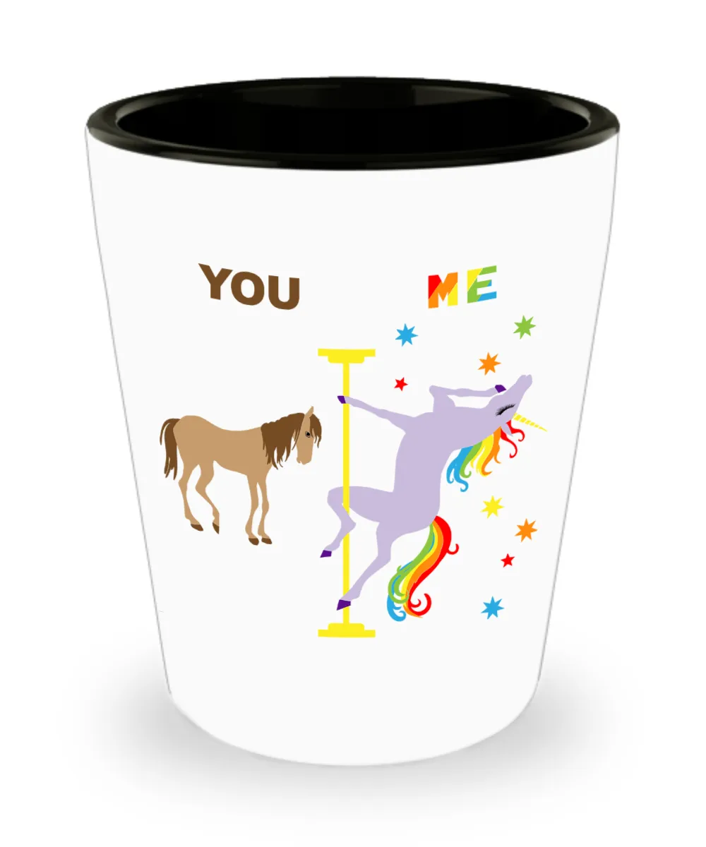 Pole Dancing Unicorn Shot Glass Bitch I'm Fabulous Rainbow Funny LGBTQ Gay Pride Gifts for Men & Women Funny Gift Exchange