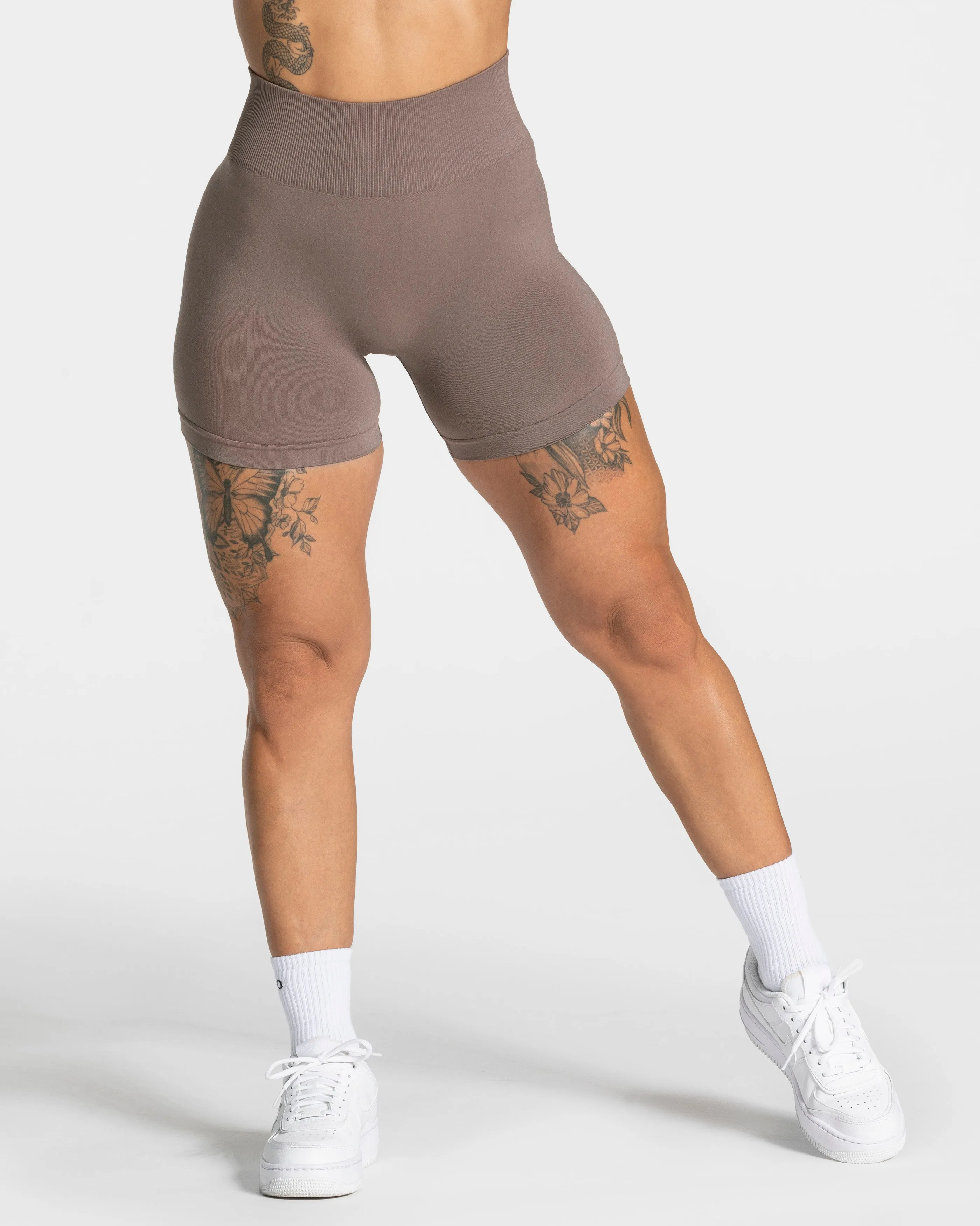 Pure Covert Scrunch Short "Mokka"