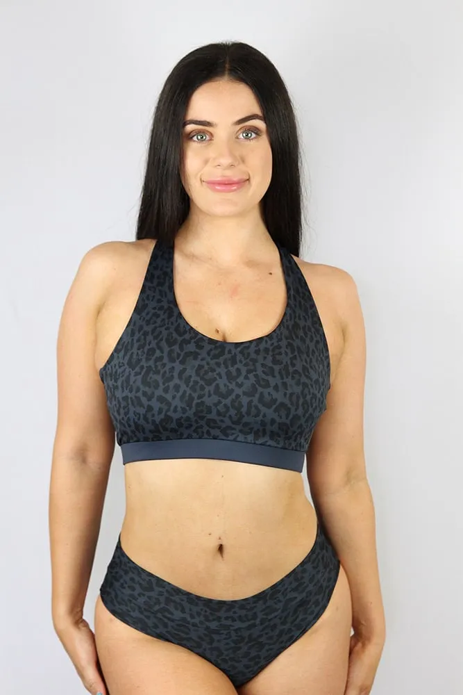 Rarr Brazil Scrunchie Bum Shorts - Black Leopard