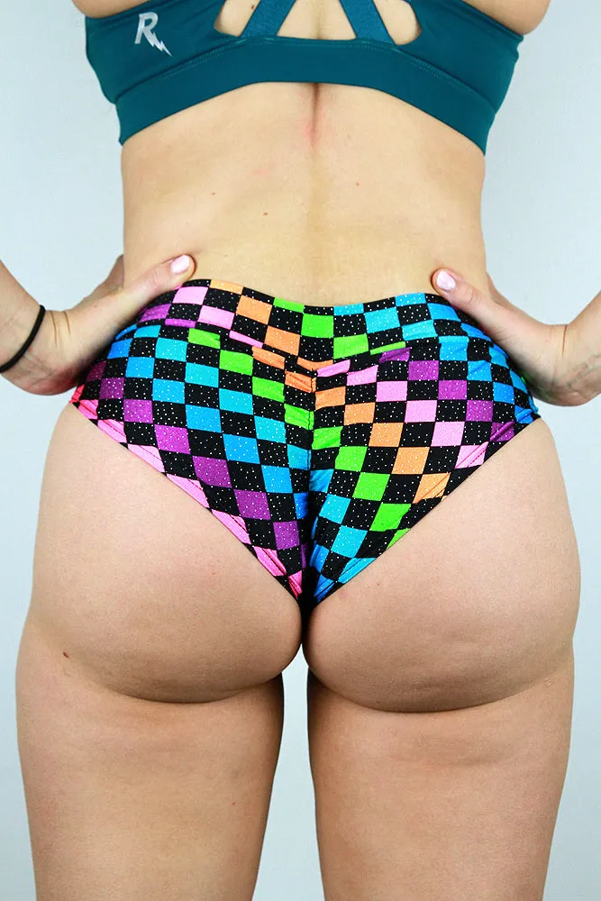 Rarr Brazil Scrunchie Bum Shorts - Gelati Sparkle