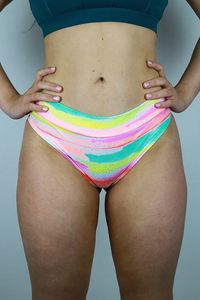 Rarr Brazil Scrunchie Bum Shorts - Tutti Frutti Green