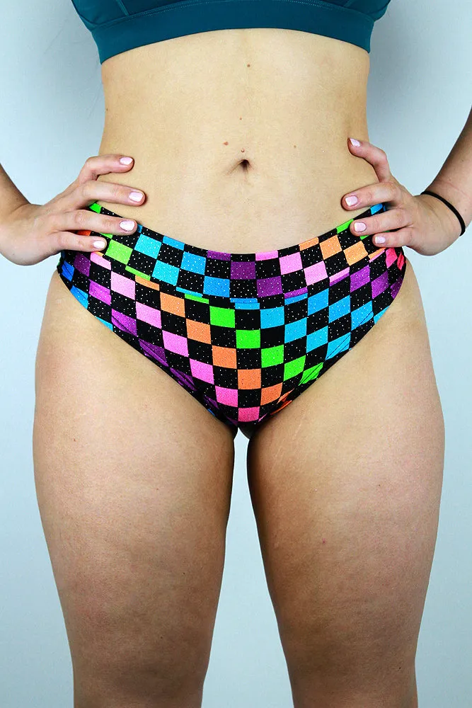 Rarr Brazil Scrunchie Bum Shorts - Tutti Frutti Green