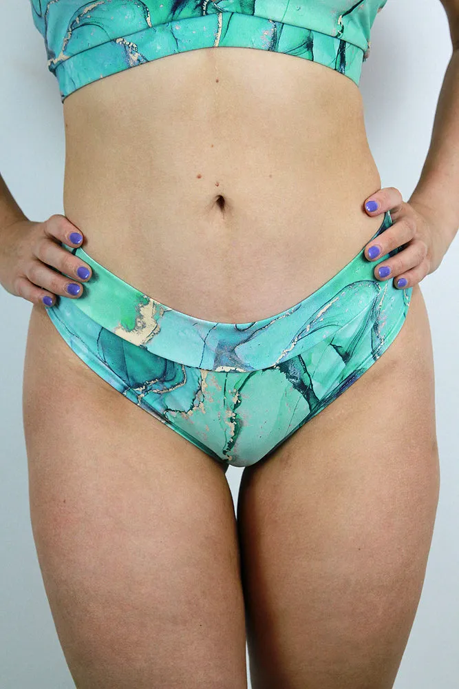 Rarr Brazil Scrunchie Bum Shorts - Tutti Frutti Green
