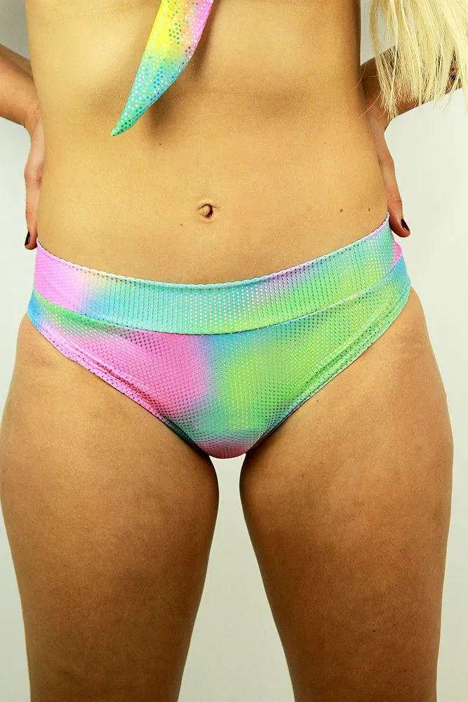 Rarr Brazil Scrunchie Bum Shorts - Tutti Frutti Green