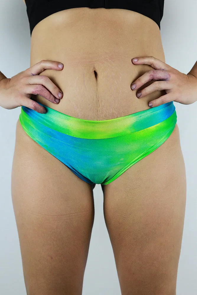 Rarr Brazil Scrunchie Bum Shorts - Tutti Frutti Green