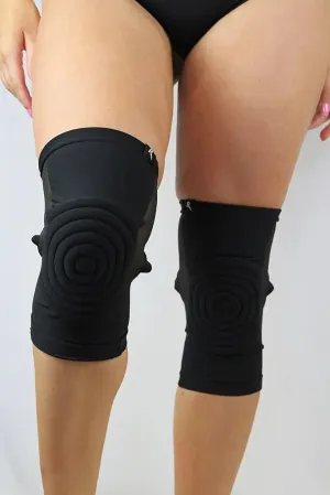 Rarr Designs Long Spandex Mesh Grip Knee Pads - Black