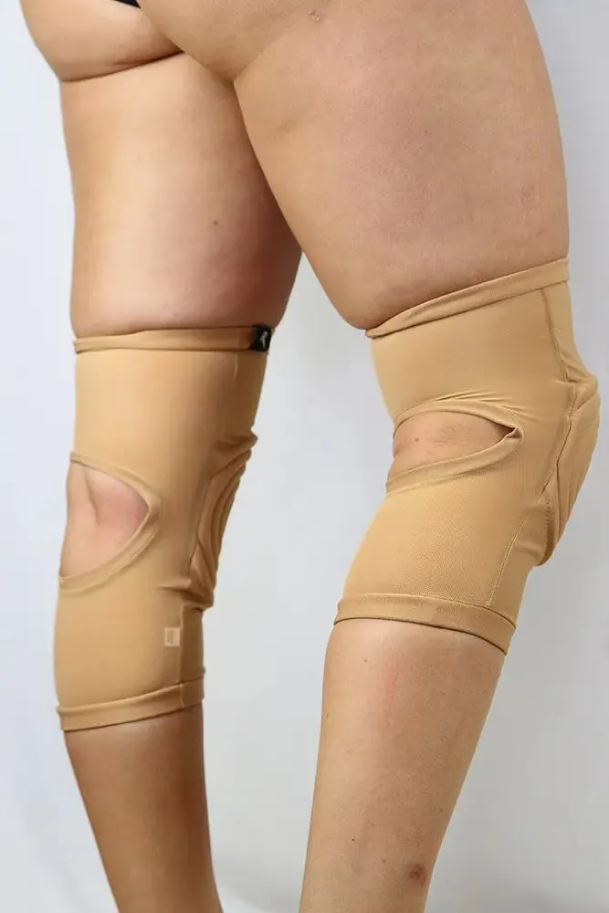 Rarr Designs Long Spandex Mesh Grip Knee Pads - Black