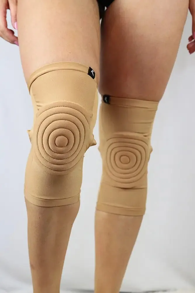 Rarr Designs Long Spandex Mesh Grip Knee Pads - Black