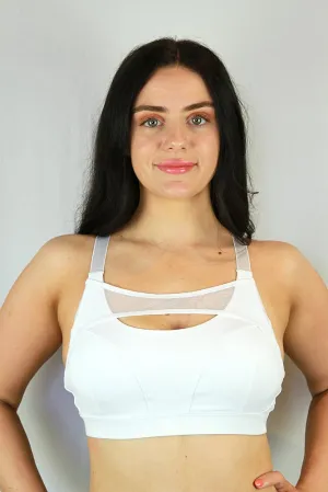 Rarr Maddox Mesh Sports Bra – White