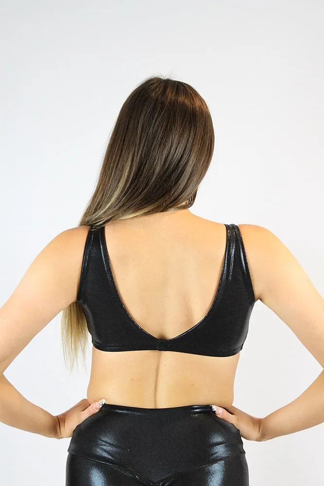 Rarr Tie-Up Bra - Black Sparkle