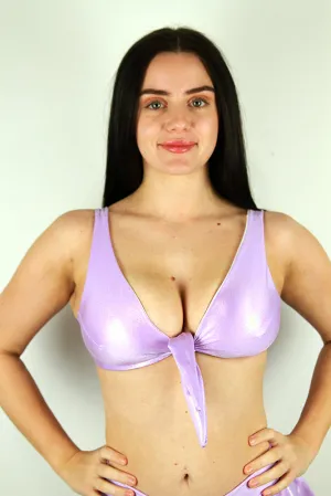 Rarr Tie-Up Bra - Lilac Sparkle