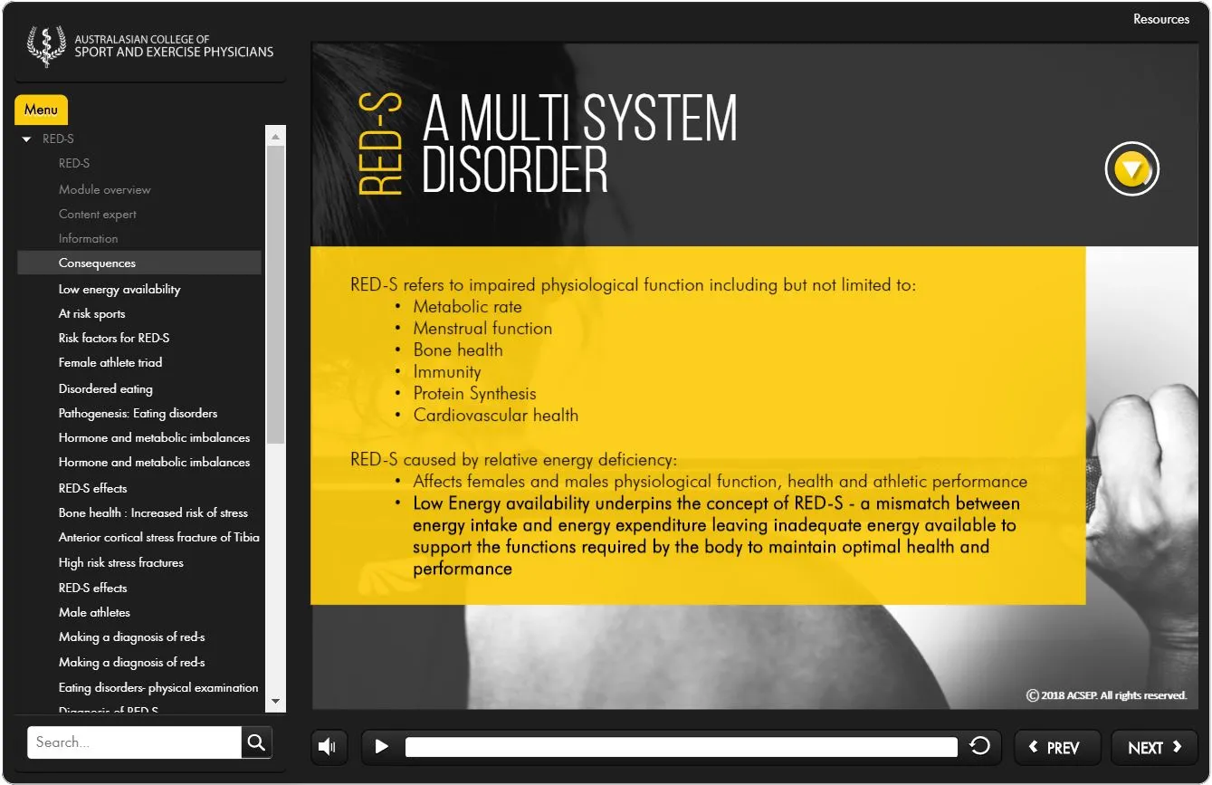 RED-S (Relative Energy Deficiency in Sport)