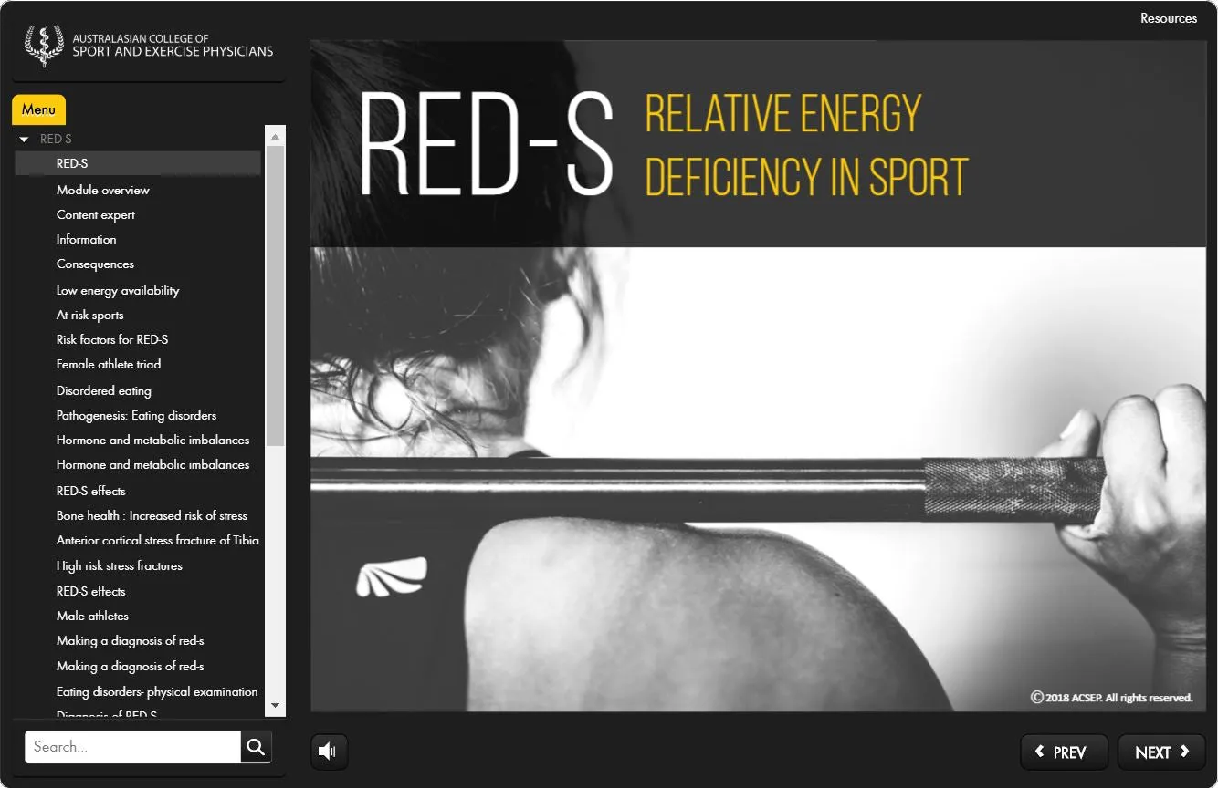 RED-S (Relative Energy Deficiency in Sport)