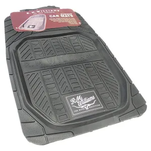 RM Williams Car Rubber Floor Mats Set of 4 Black