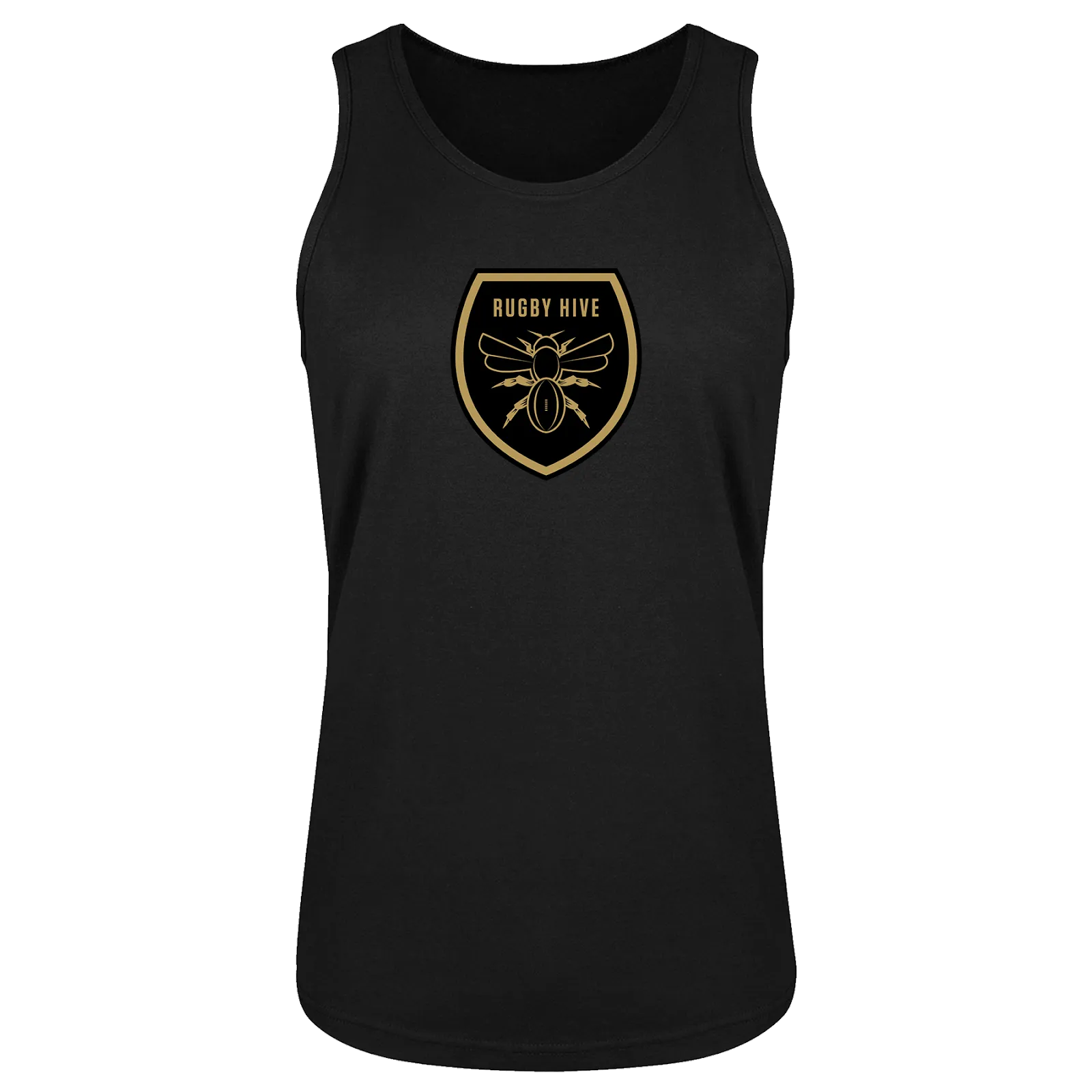 Rugby Hive Black Singlet