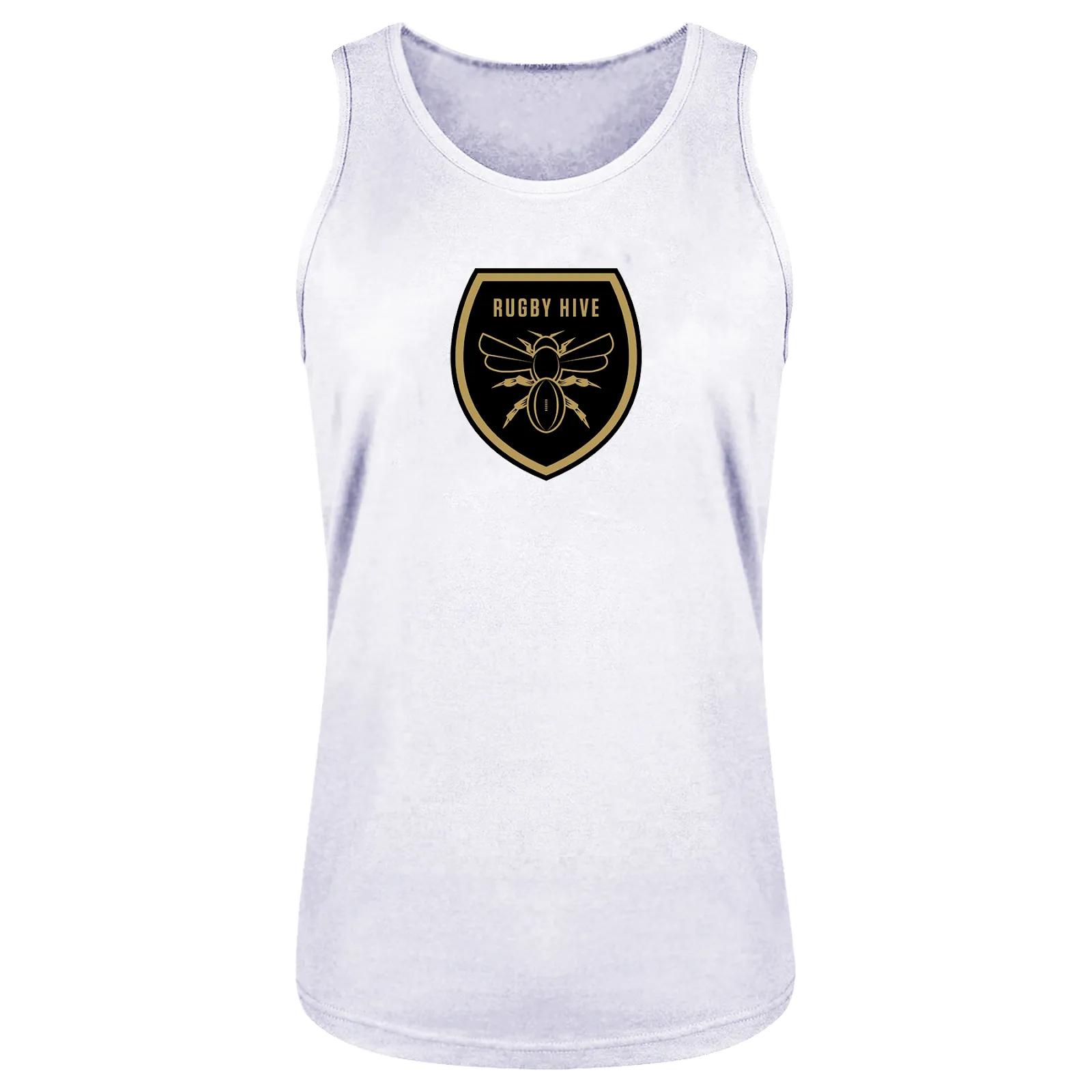 Rugby Hive White Singlet
