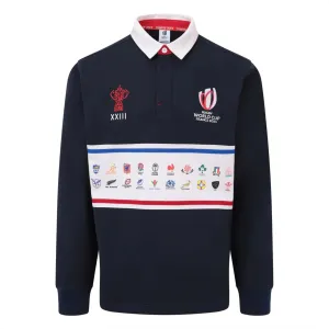 Rugby World Cup 2023 Men's 20 Unions L/S Stripe Jersey | Navy