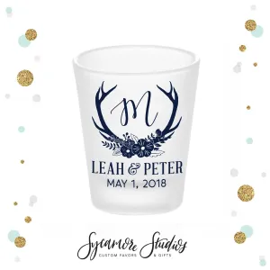 Rustic Antlers - Frosted Shot Glass #39