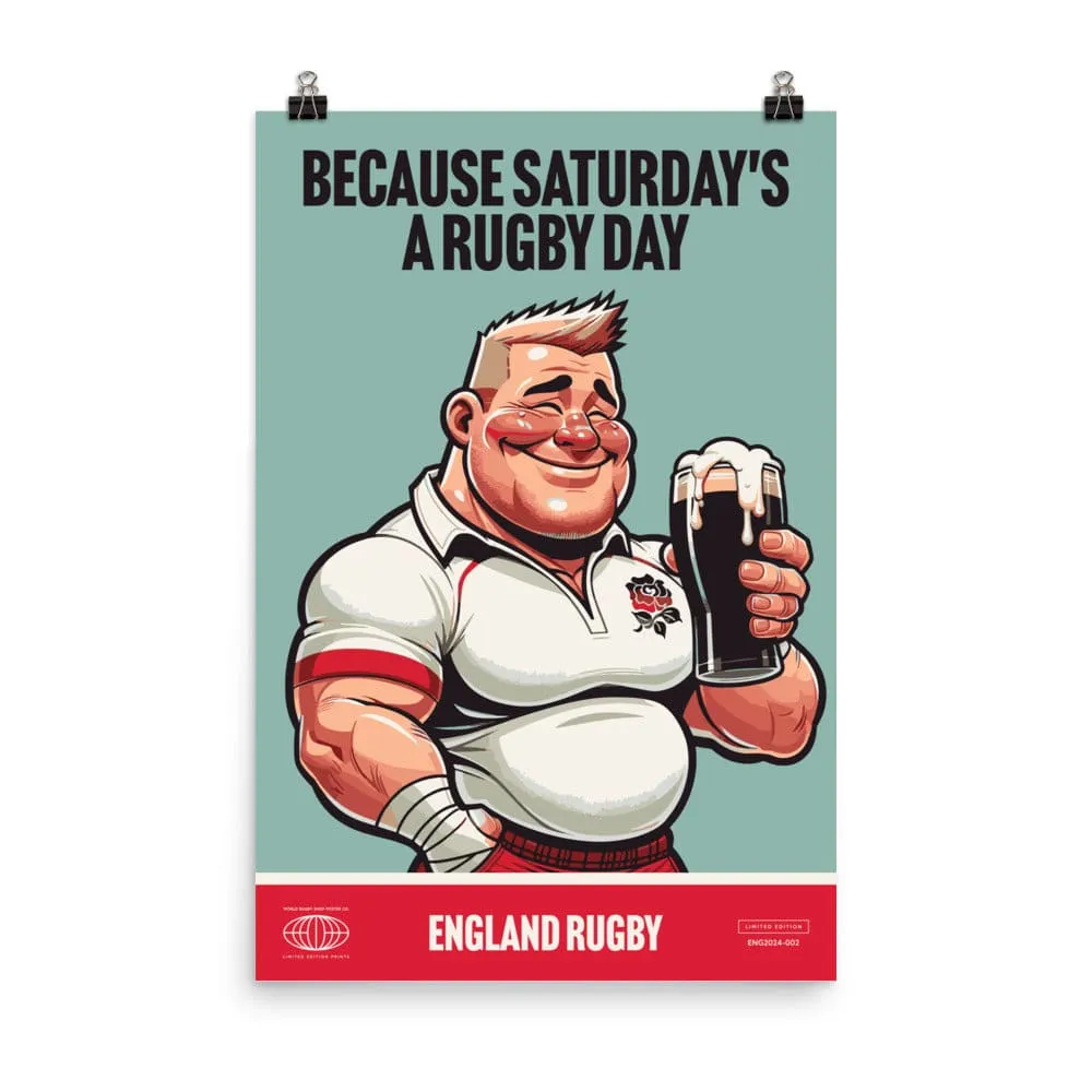 Saturday's A Rugby Day England Poster
