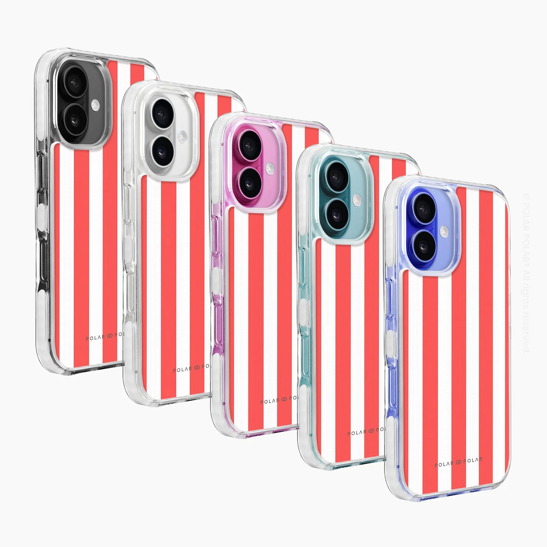 Scarlet Stripe - iPhone 16 Clear Bumper MagSafe Case