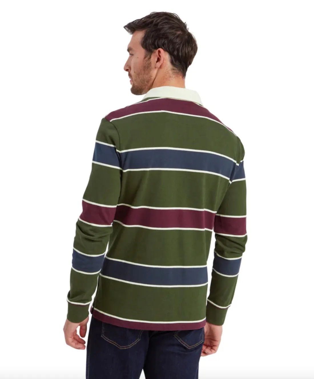 Schoffel Mens Porthtowan rugby shirt - Woodland wine