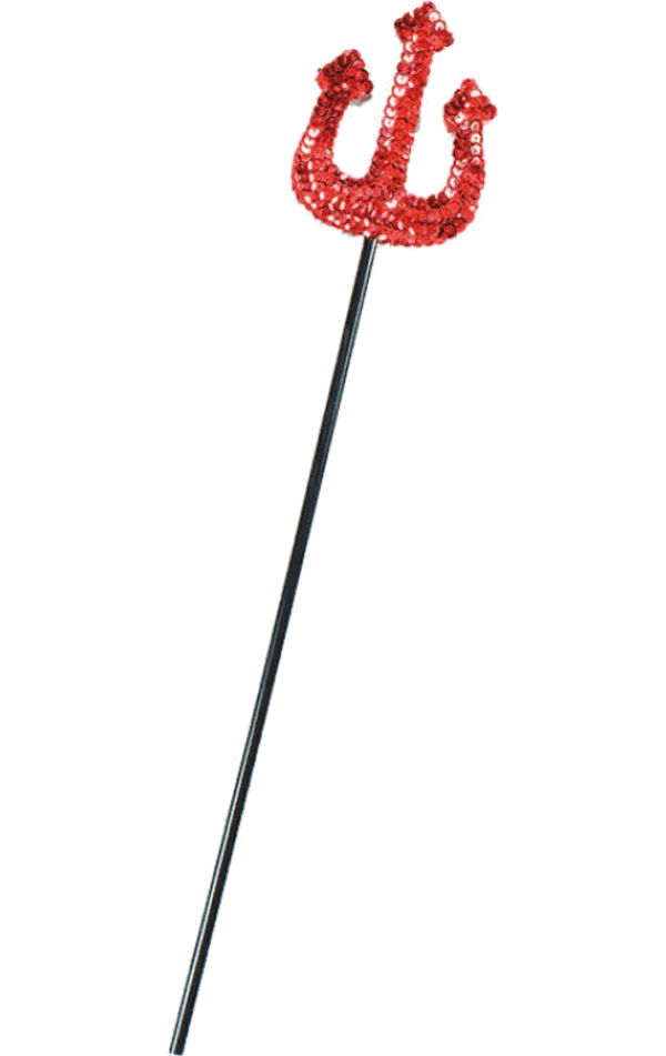 Sequinned Devil Trident Accessory