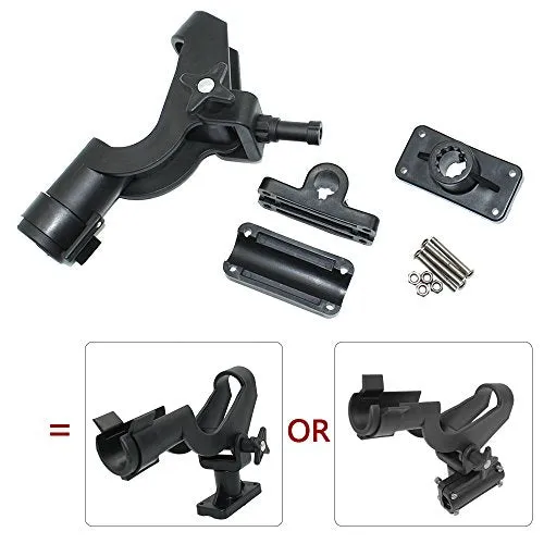 Shaddock Fishing Power Lock Rod Holder with 2 Side Mounts Adjustable Boat Fishing Rod Racks (2PCS 05# Multi-Positional Mounting)