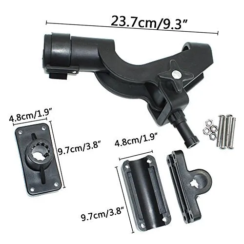 Shaddock Fishing Power Lock Rod Holder with 2 Side Mounts Adjustable Boat Fishing Rod Racks (2PCS 05# Multi-Positional Mounting)