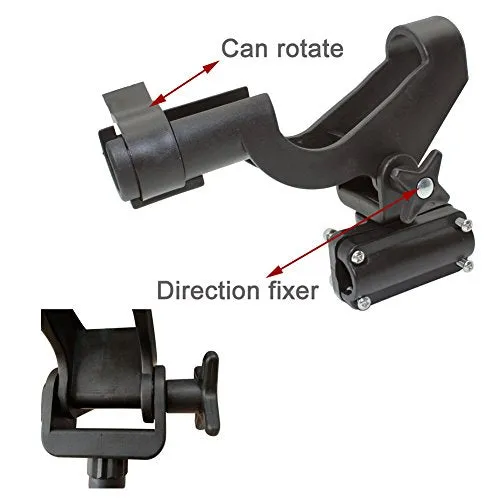 Shaddock Fishing Power Lock Rod Holder with 2 Side Mounts Adjustable Boat Fishing Rod Racks (2PCS 05# Multi-Positional Mounting)