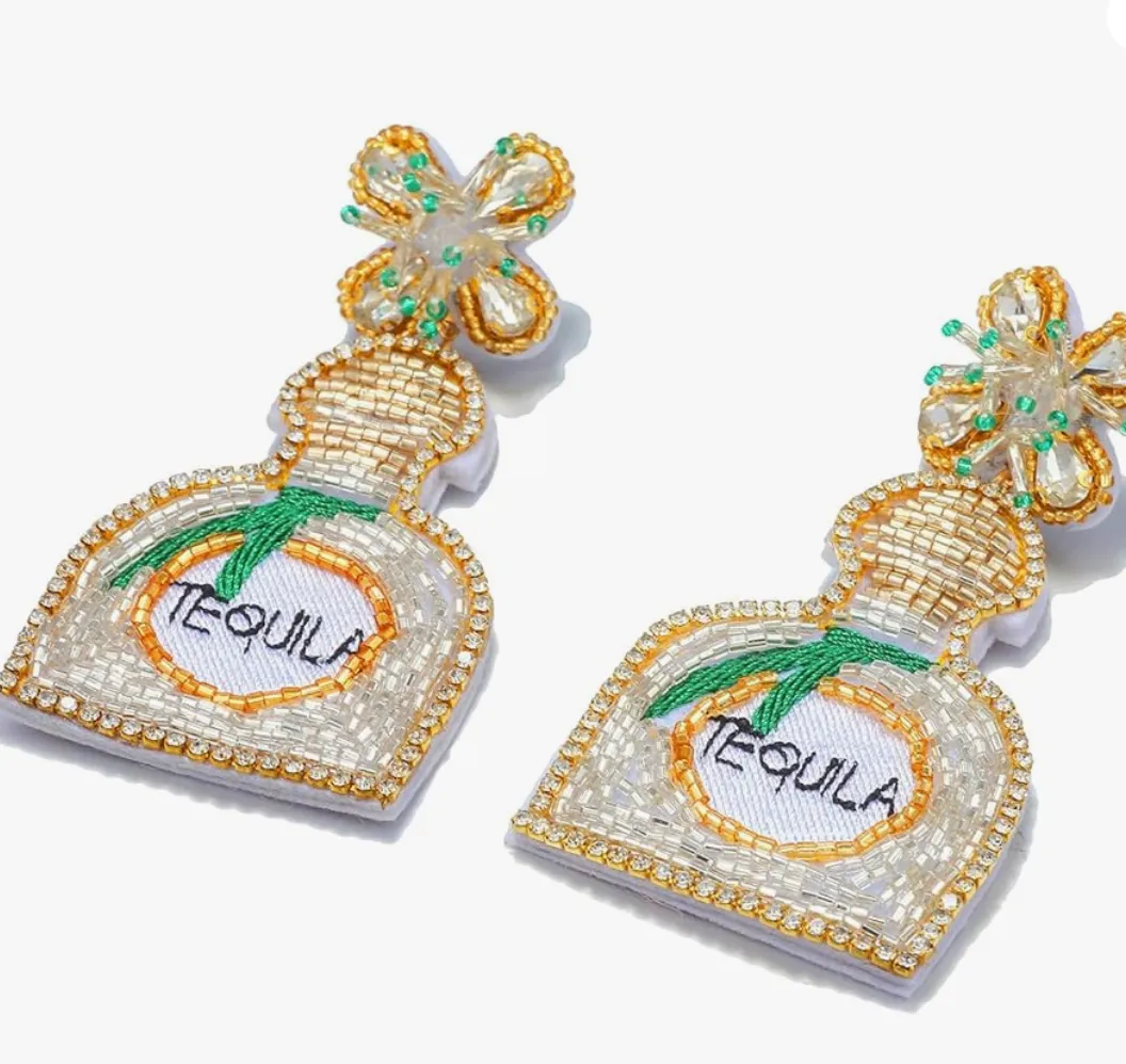 Shot of Tequila Beaded Earrings