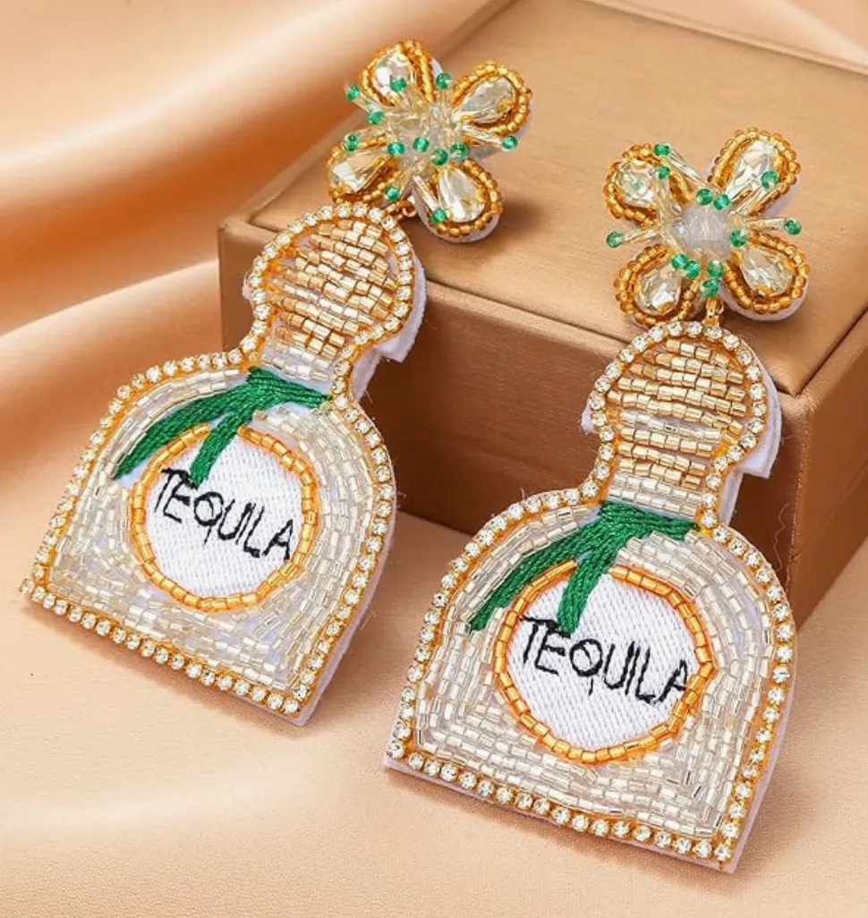 Shot of Tequila Beaded Earrings
