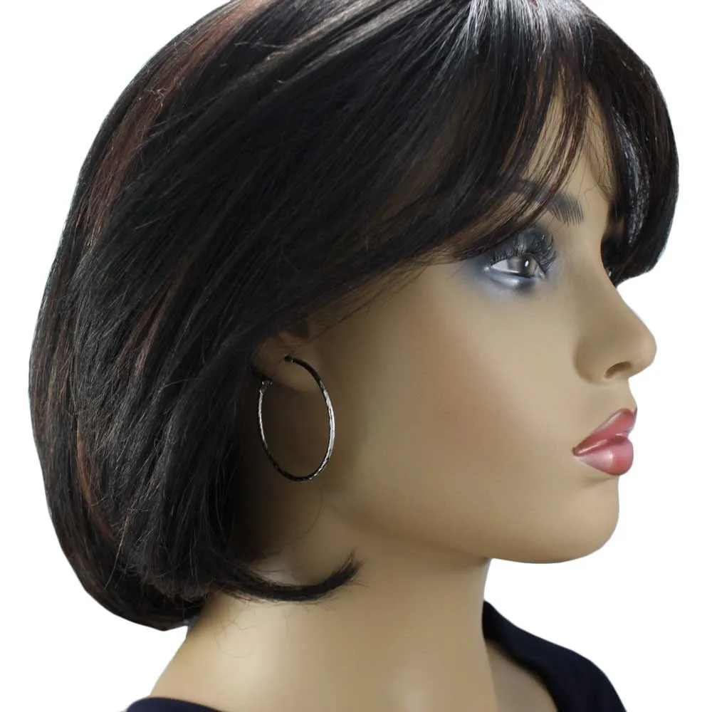 Silver Medium 1.50" Lightweight Hoop Pierced Earring - MEC210S