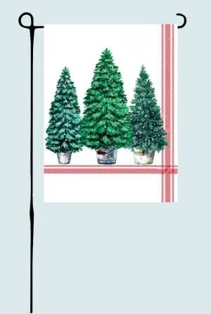 Snowy Trees Garden Flag