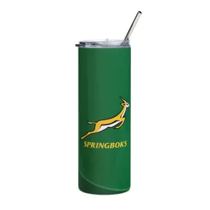 Springboks Green Stainless Steel Tumbler