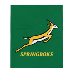 Springboks Rugby Throw Blanket