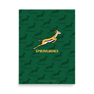 Springboks Silhouette Poster