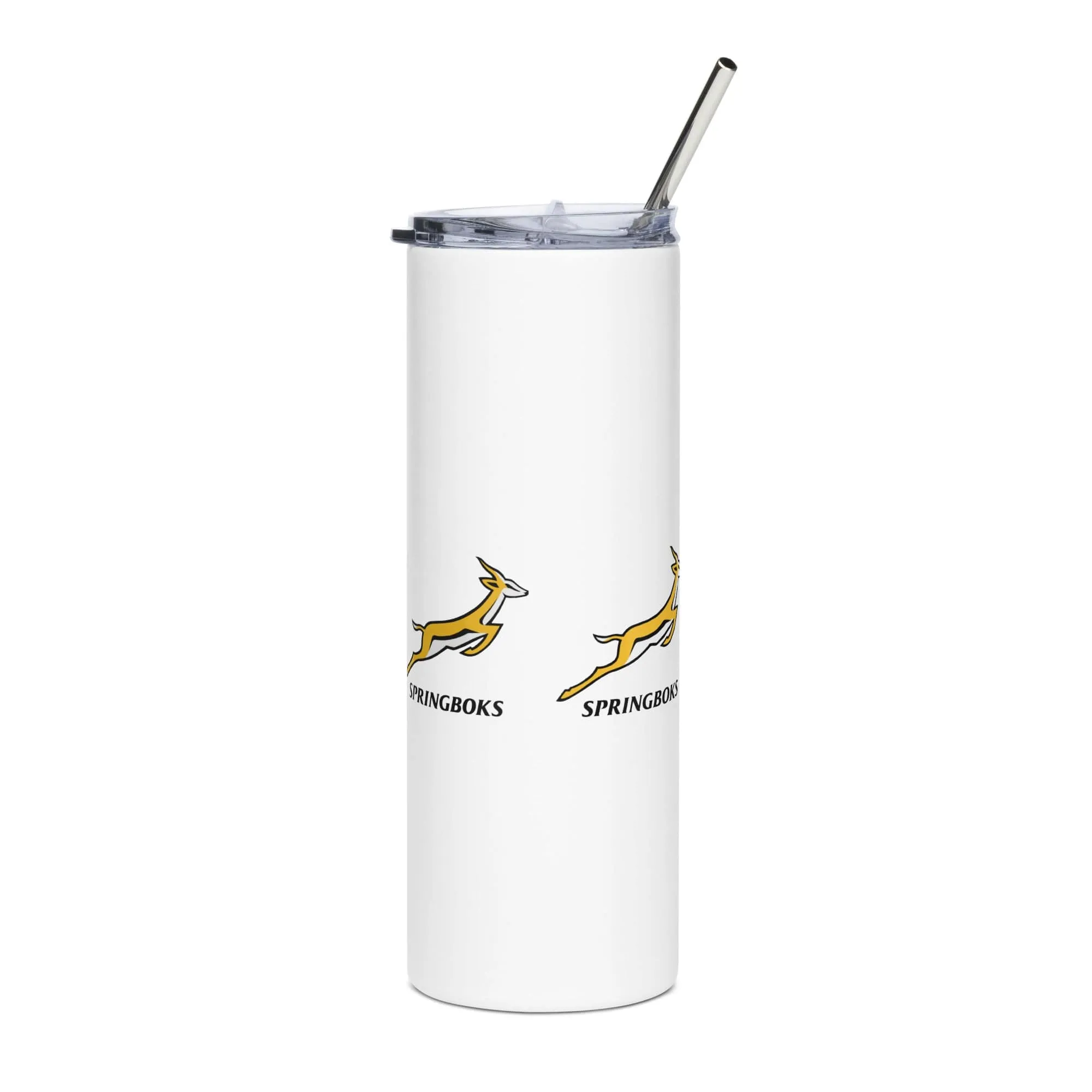 Springboks White Stainless Steel Tumbler