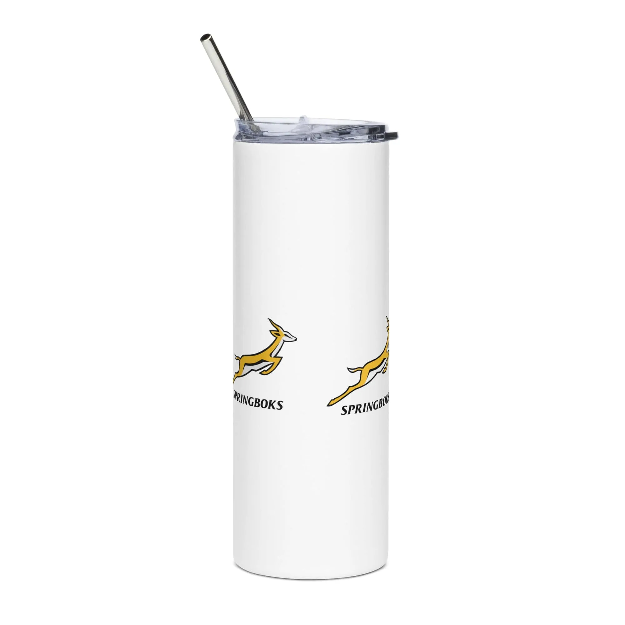 Springboks White Stainless Steel Tumbler