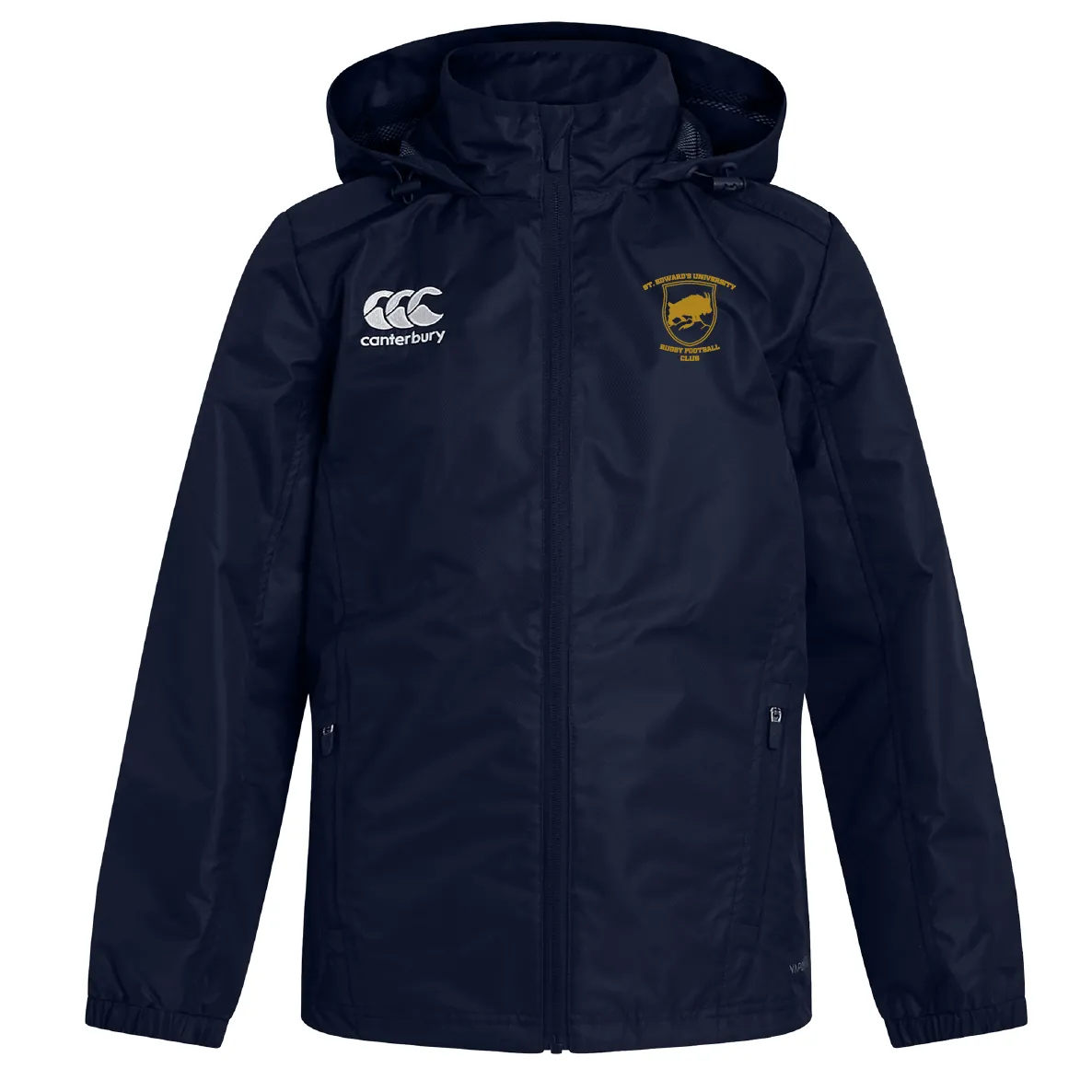 St Edwards University RFC Club Vaposhield Full Zip Rain Jacket by Canterbury