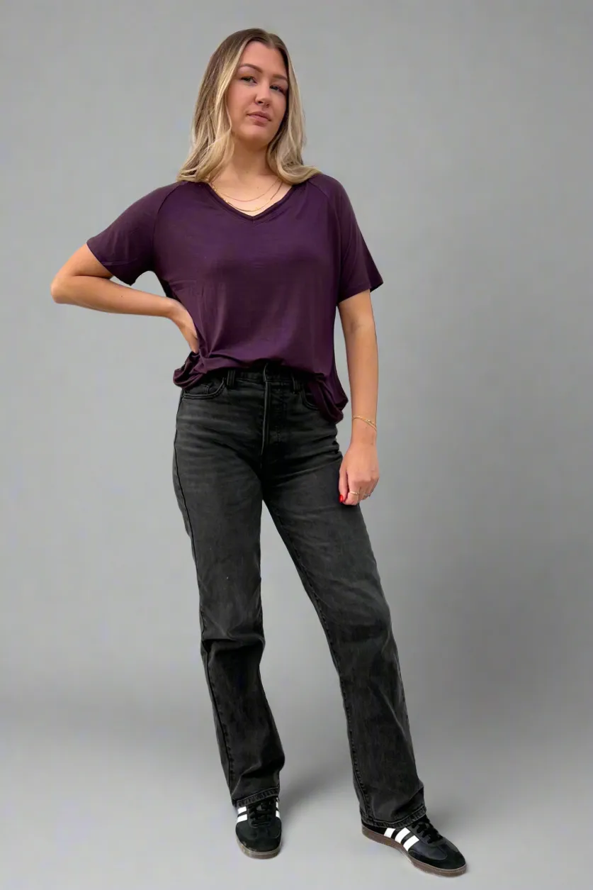 Super High Rise Relaxed Jean - Black