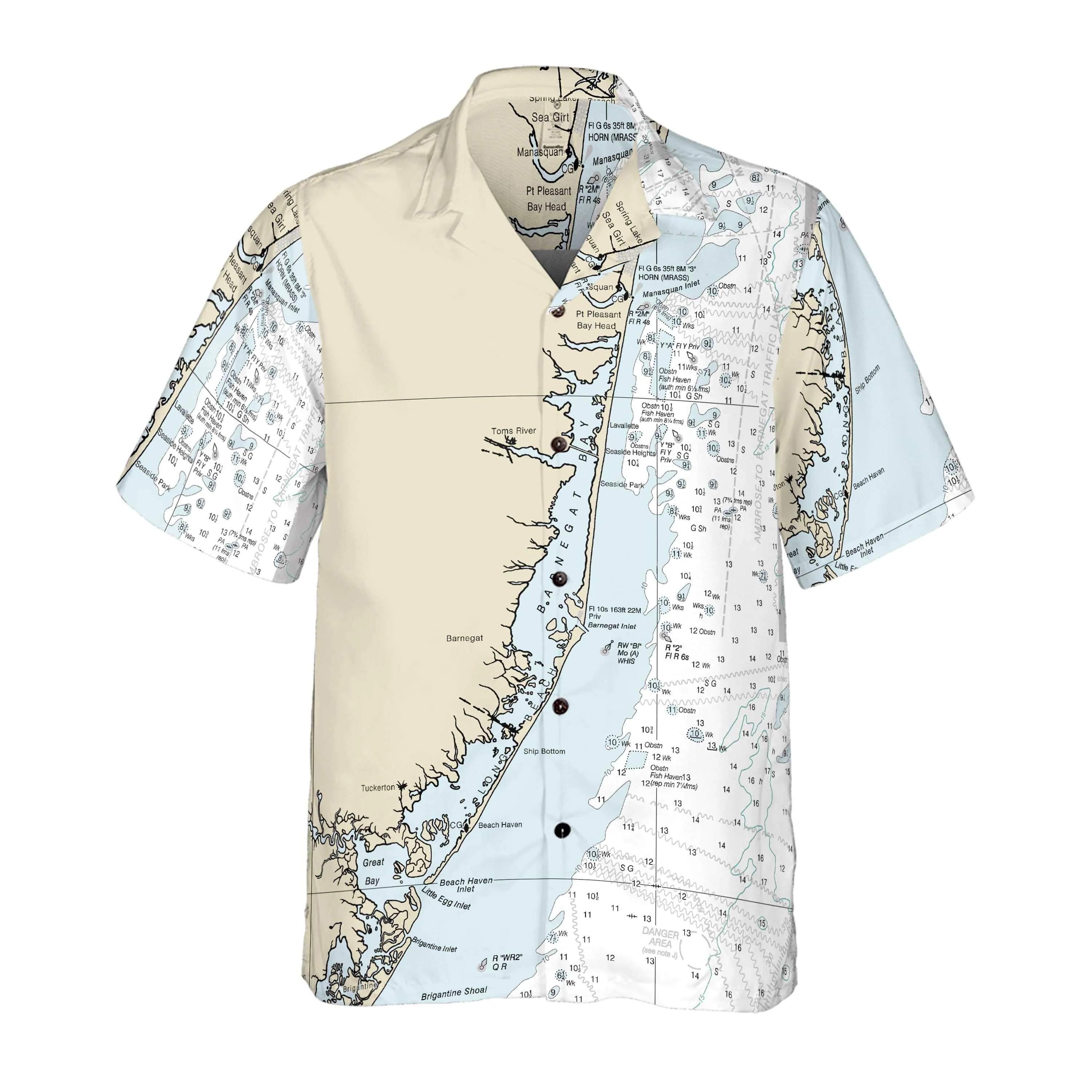 The Barnegat Bay Coconut Button Camp Shirt