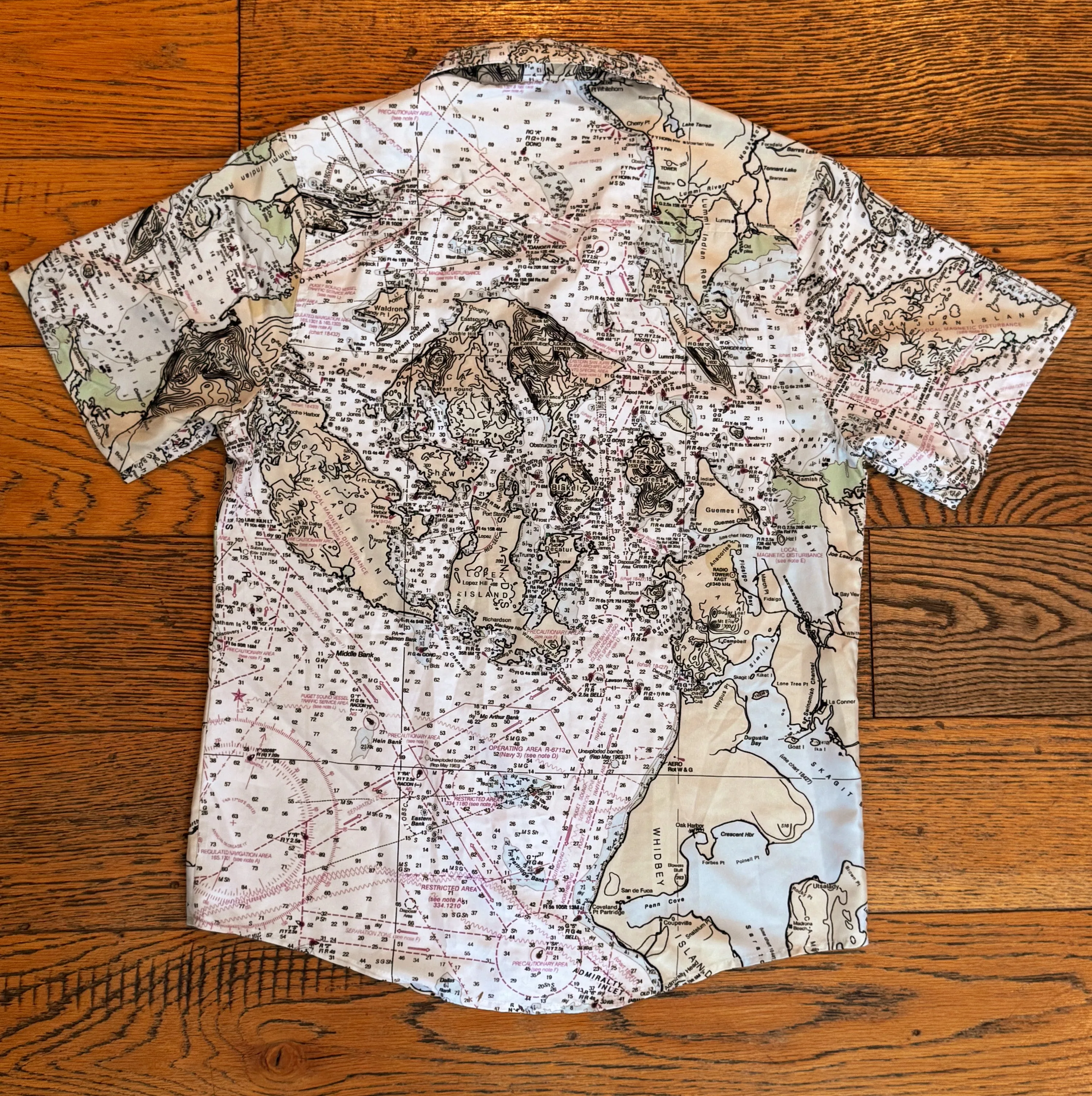 The San Juan Islands Coconut Button Camp Shirt