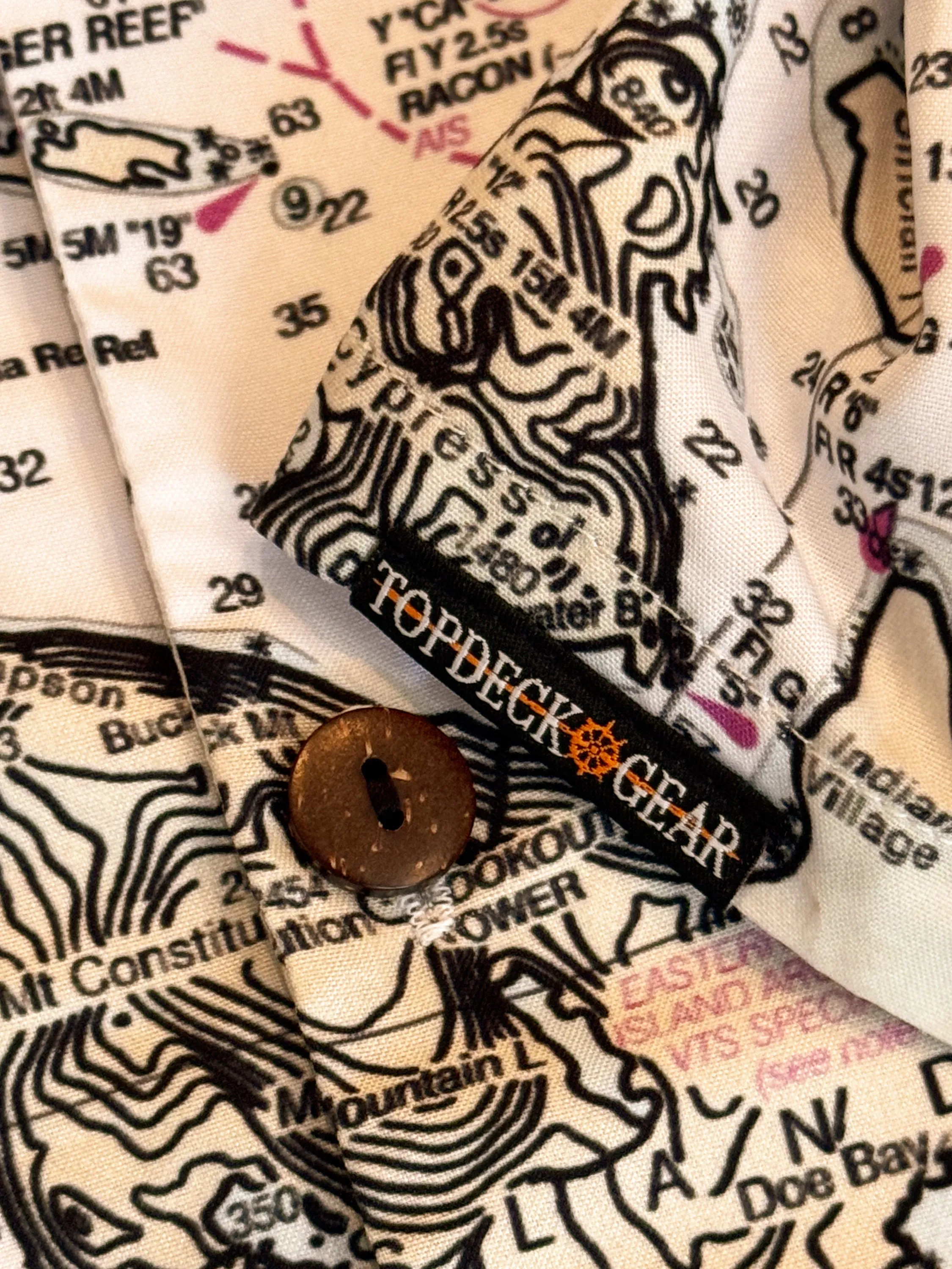 The San Juan Islands Coconut Button Camp Shirt