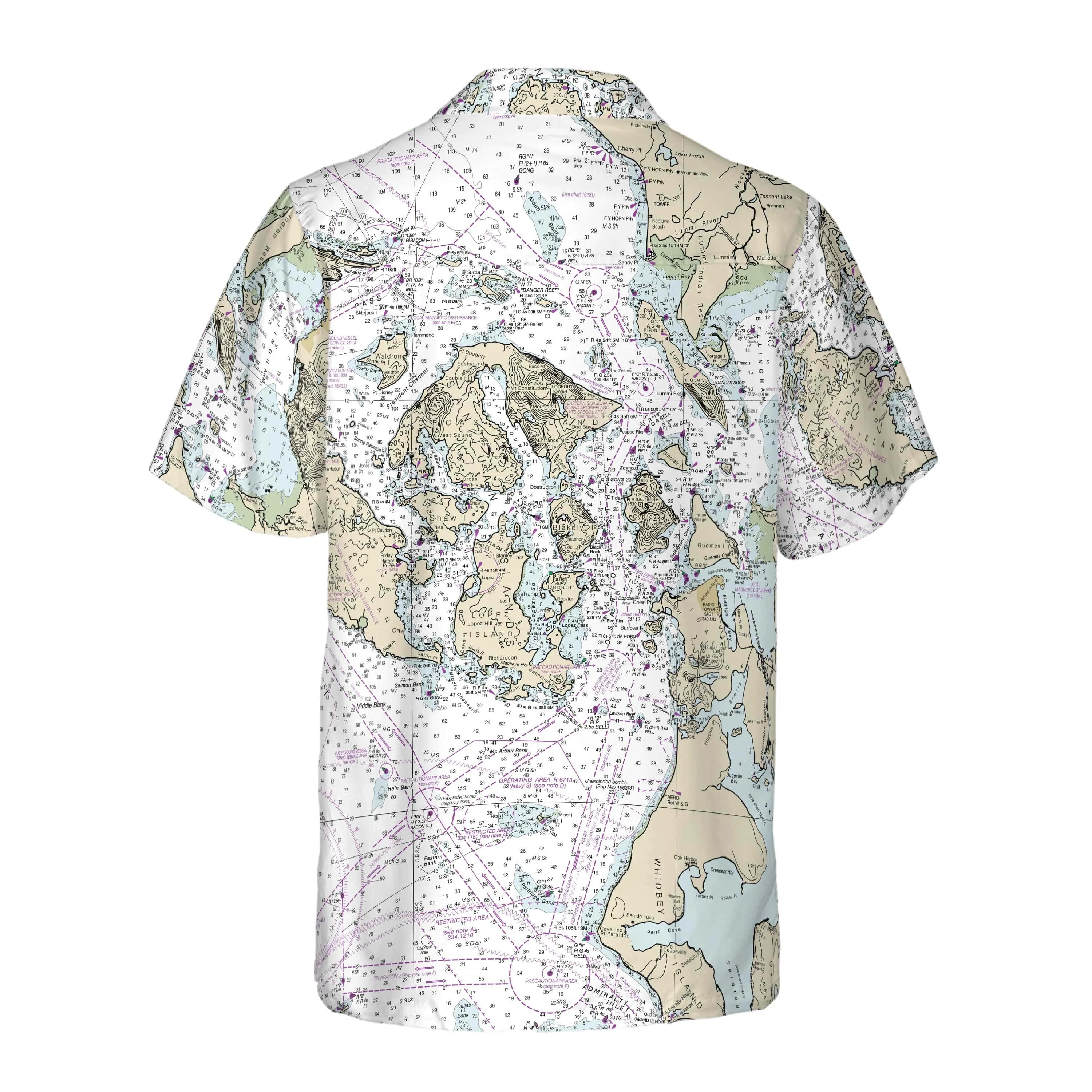 The San Juan Islands Coconut Button Camp Shirt