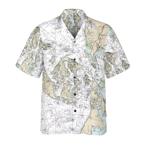 The San Juan Islands Coconut Button Camp Shirt