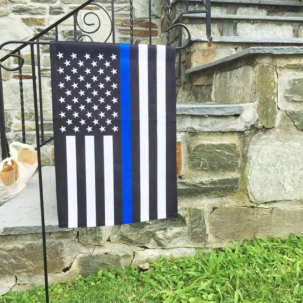 Thin Blue Line Garden Flag 12.5 X 18 Inches