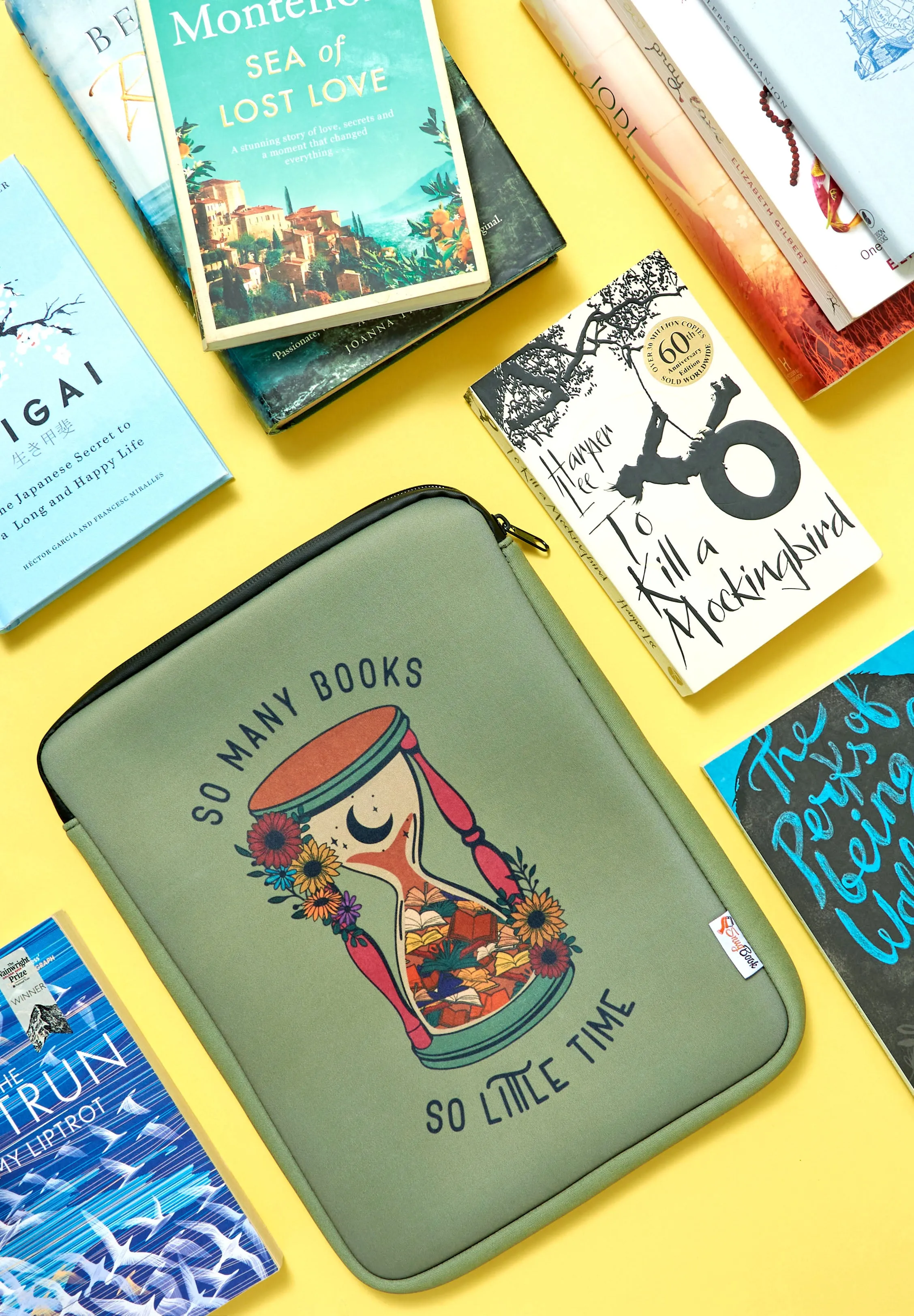 Too Many Books - Water resistant Book Pouch